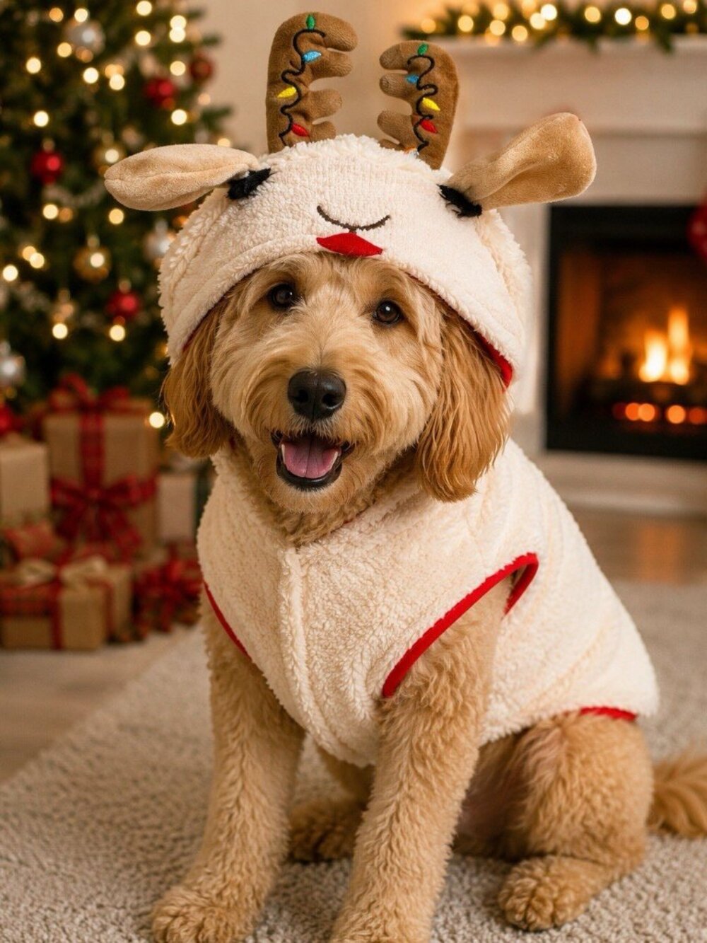 Grinch & Lamb Chop Lot 2 Lg Dog Christmas Outfits! Festive Halloween